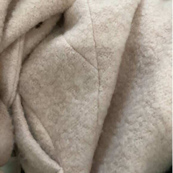 Eliza J Topper Coat In Blush Pink Women Lined Pockets Boucle Wool Blend Size 8 - Picture 13 of 15